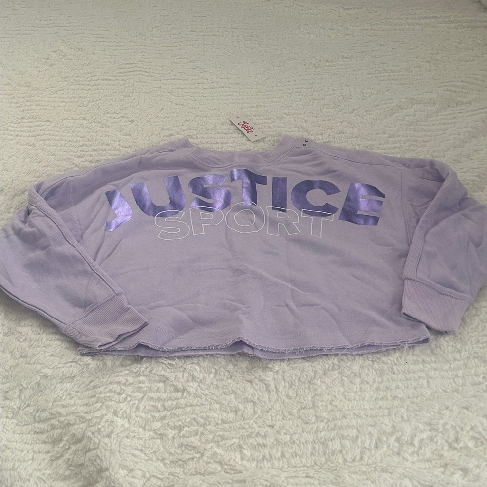 Justice Lavender Sport Sweatshirt size 10